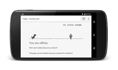 How to Add the Google Chrome Dinosaur Game to Your Android