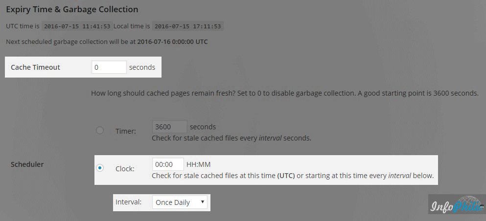 Cache expiry settings for WP super cache