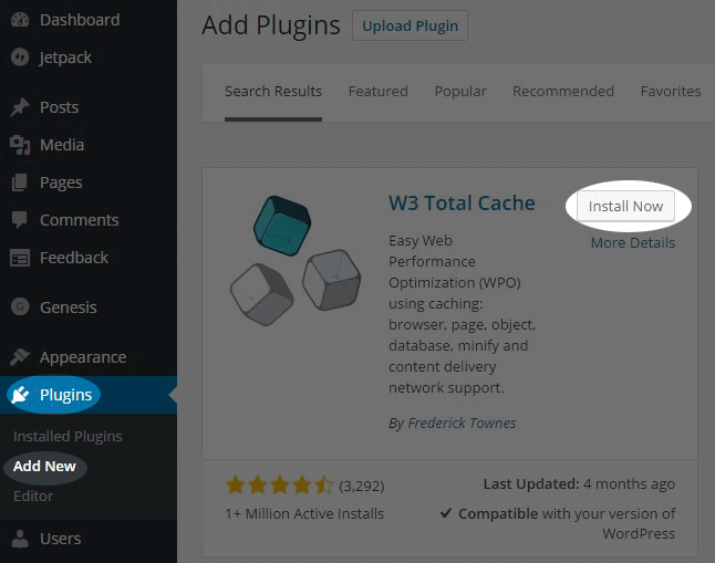 How to install W3 Total Cache Plugin