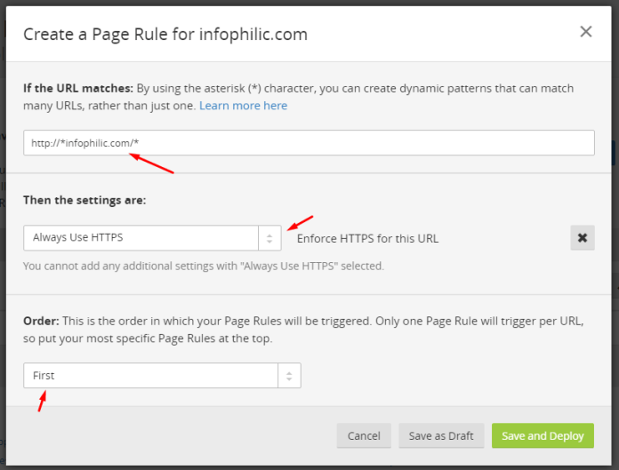 Fixing Mixed content warning using page rule