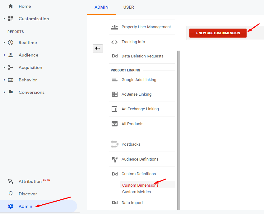 Adding custom dimension in Google Analytics Dashboard